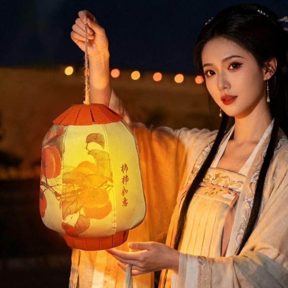 Vintage Lantern Material Kit Luminous Children Holding Lantern Lantern Festival