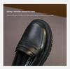 Kinderschuhe im britischen Stil aus schwarzem Leder - Lässige Frühjahrs-/Herbst-Fahrschuhe für Jungen und Mädchen