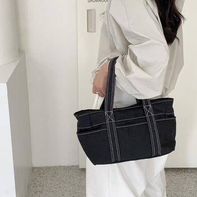 Neue Tragetasche mit großem Fassungsvermögen, zur Arbeit gehen, Pendler-Umhängetasche, einfarbige, lässige, vielseitige Handtasche für Damen