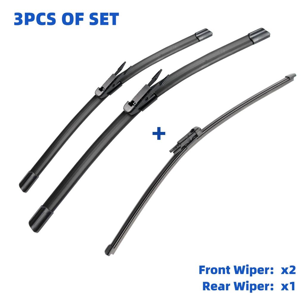 3PCS For Benz VITO Viano W639 2011-2014 28"+26"+15" Front Rear Wiper Blades Windshield Windscreen Window Cutter Accessories 2011 2012 2013 2014