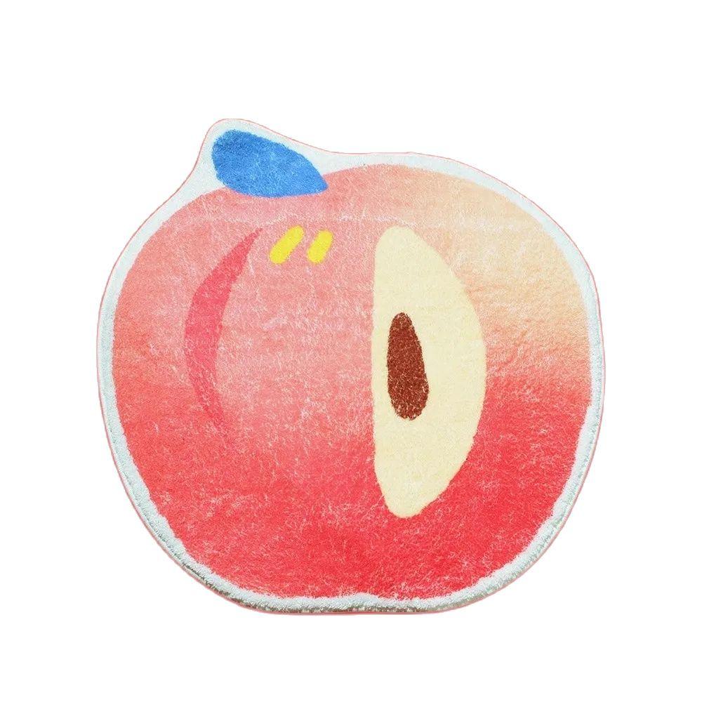 Cute Printing Fruit Bedroom Rug Cartoon Apple Peach Bedside Mat Soft Living Room Carpet Area Floor Pet Pad Aesthetic Home Decor
