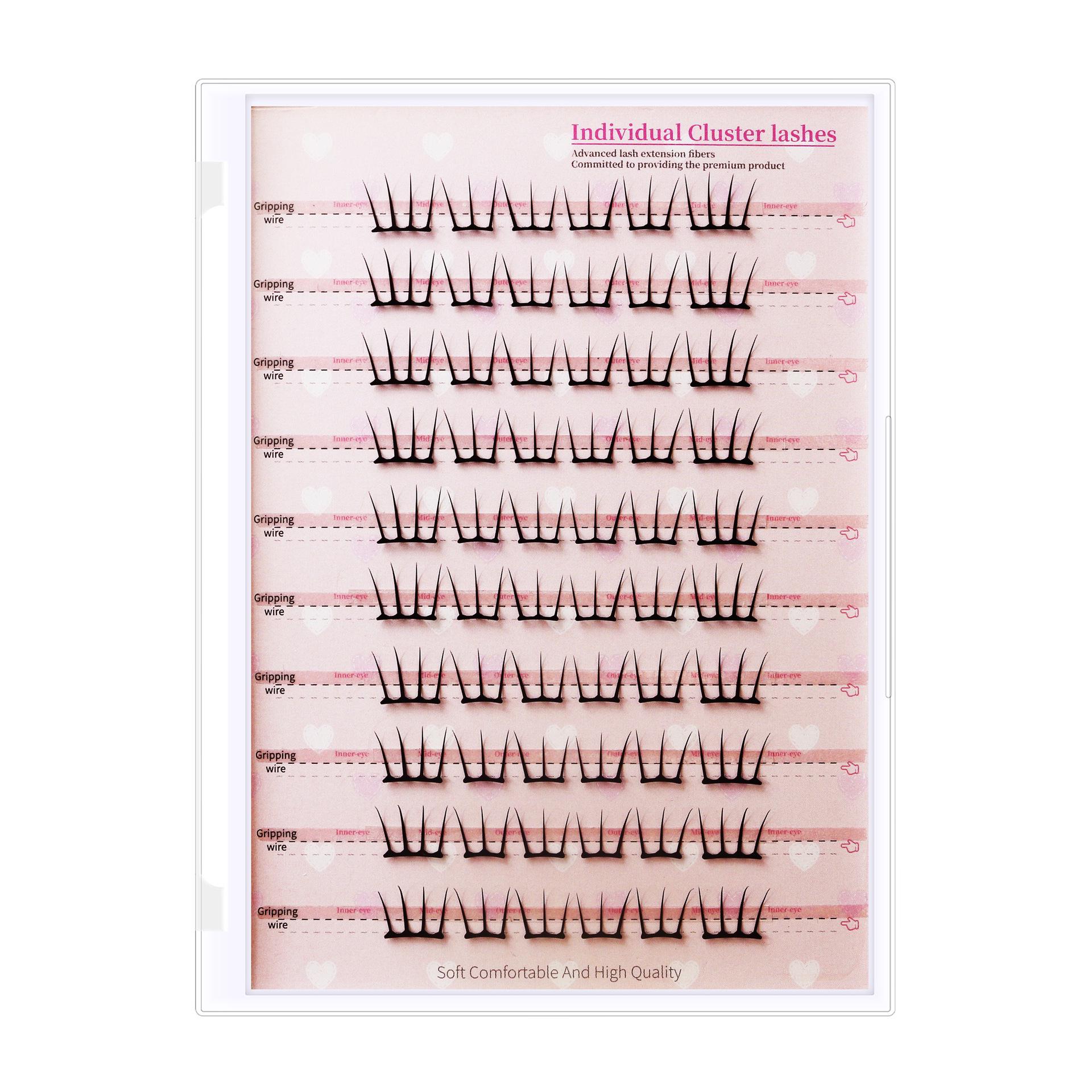 Korean Girl Group 3.0 U-Shape Glue-Free False Eyelashes: Natural Look, Long, Slender, Clear Nude Makeup Strips 10 strips 2.0 glue-free чёрный