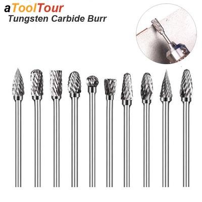 3mm Şaft Çizim Tungsten Karbür Çapak Freze Bıçağı Döner Alet Dremel için Çift Elmas Kesim Metal Ahşap Elektrikli Taşlama
