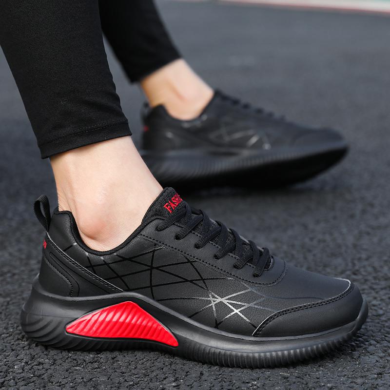 New Men's Sneakers Fashion Pu Leather Men's Casual Shoes Outdoor Jogging Training Shoes High-Quality Comfortable Men's Shoes