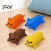 Springy Animal Fidget Toy 1/4Pcs 3D Printed Cat Toy, Lying Spring Dog Stress Flexible Relief Stretchy for Desk Decor Sensory Toys
