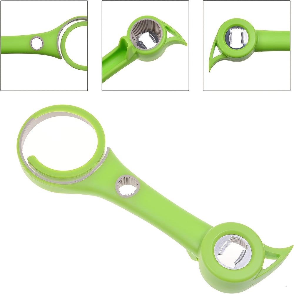 Instrument de bucătărie multifuncțional 6 în 1 Deschizător de sticle pentru borcane din plastic Lamă din oțel inoxidabil Capac spiralat Twister Înlăturare capac de bere și sodă