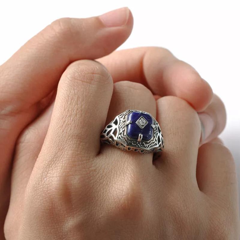 925 Silber Film "The Vampire Diaries" Caroline Forbes Ring Klaus Daylight Elena Sunshine Lapislazuli Tyler