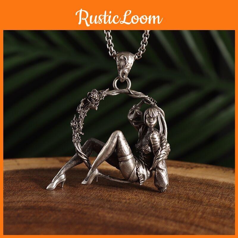 Fashion Contemporary Ol Necklace With Vintage Finish And Geometric Elements All For