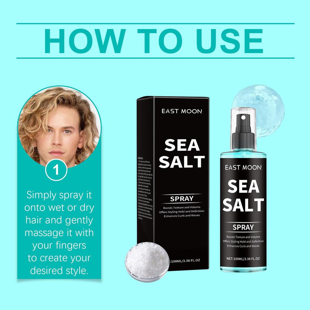 Sea Salt Hair Styling Spray Lazy Curl Defining Improving Thicken Strong Hold Non Greasy Fluffy Natural Wave Hair Nourishing Oil