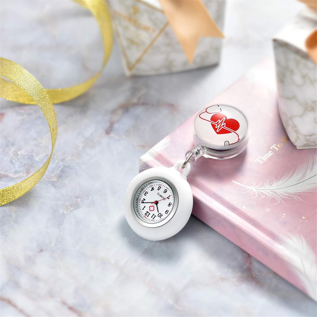 Lancardo Nurse Nurse Pocket Pocket Nursery White 2 Watch, Watch, Watch, Watch, Silicone, Removable, Stretchable, Men's, Women's, Cute, Heart, Teacher,