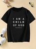 The Print I AM A CHILD OF GOD Letter T Shirts Kids Childrens Tshirt Boys Girls Summer Spring Casual Top Tee Shirt