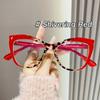 New Cat Eye Glasses Frame Women Fashion Gradient Color Eyeglass Frame Anti Blue Light Glasses Computer Lentes  Mujer