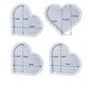 4pcs/set Heart Tray Silicone Molds Jewelry Coaster Casting Resin Crafts Making