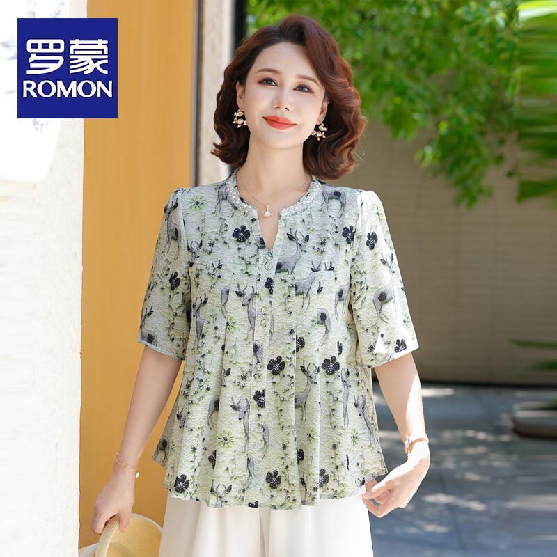 Romon Women s Plus Size Short Sleeve Top S