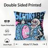 Punkband B-Blink-182 Kissenbezug Quadratisch Doppelseitiger Druck Kissenhülle Für Sofa Heim Schlafzimmer Dekoration Geschenk