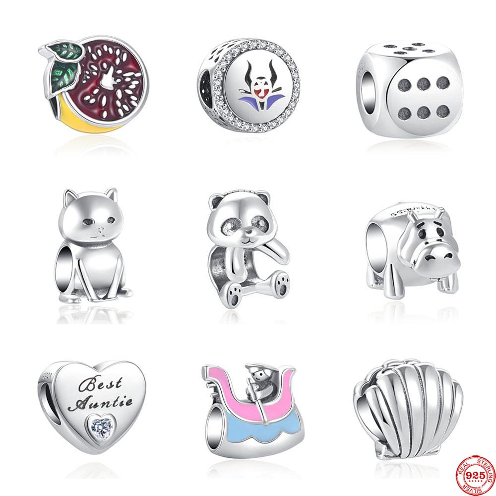 2022 Nové příslušenství sady na výrobu šperků 925 Sterling Silver Shell Cat Heart Diy Beads Fit Original Charms Náramek