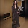 Women's Early Spring French Style Polka Dot Long Sleeve Flare Dress