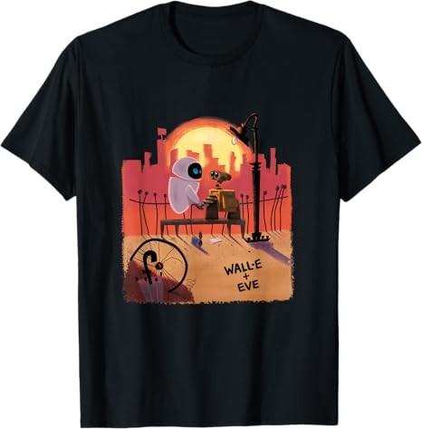 Pixars Walle And Eve Sunset Tshirt Size S 4xl Gift For Friends S