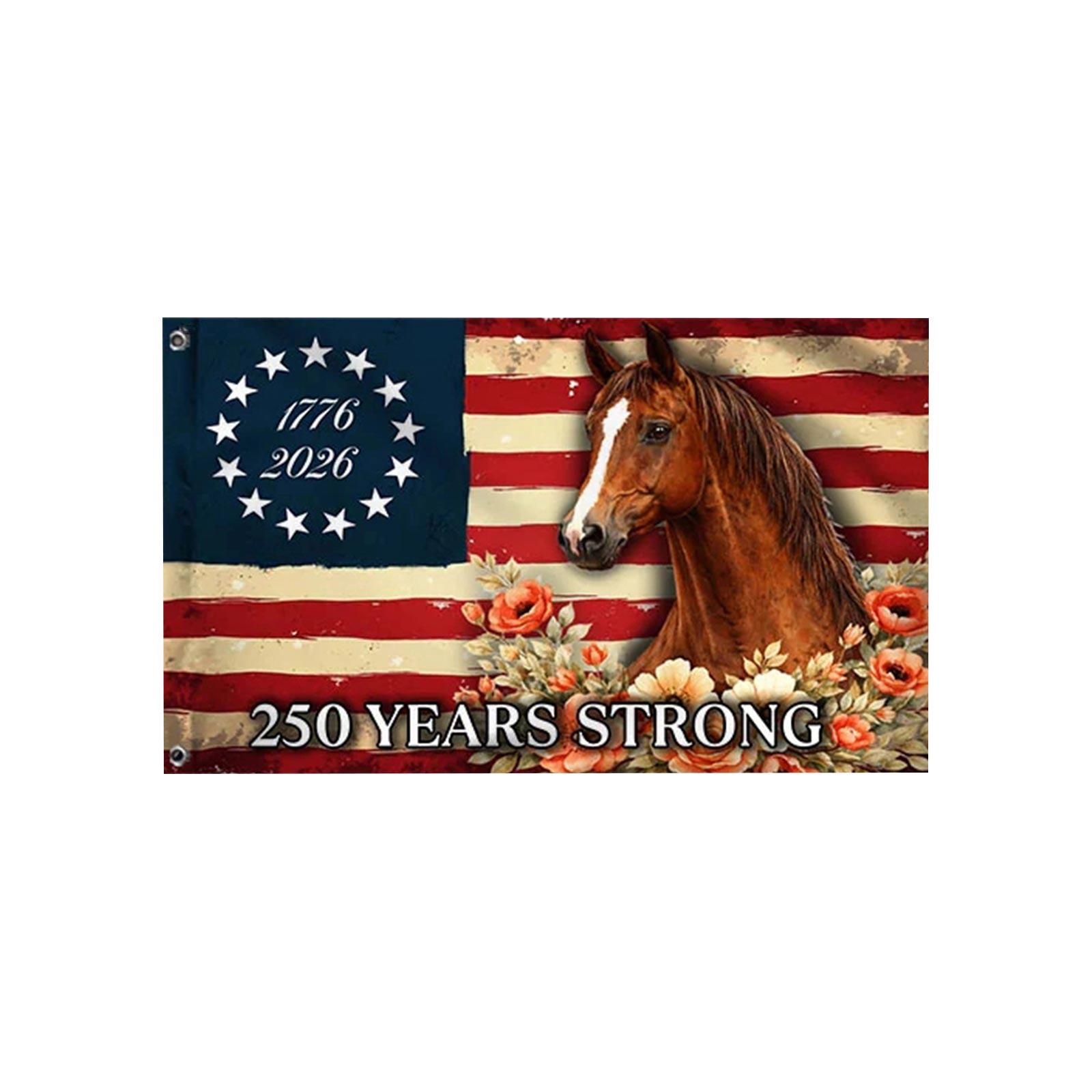 

U.S. 250th Anniversary Commemorative Flag (90*150, One Sided) One Size