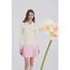 Goxo Smile Heart Double Collar Knit