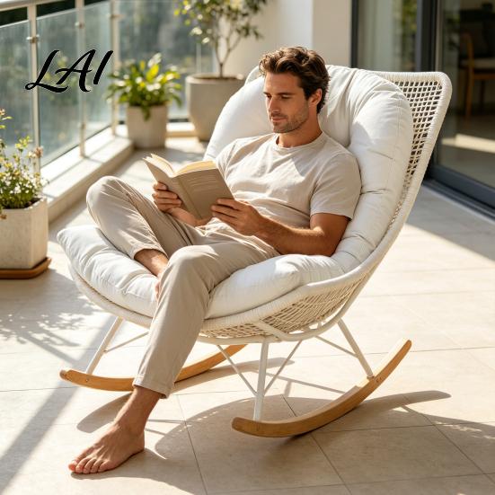 All Weather Outdoor Cushion Egg Chair with Back Support Hanging Swing Pad Comfortable Ties Waterproof Seat for Chairs Soft Lumbar Support Pillow