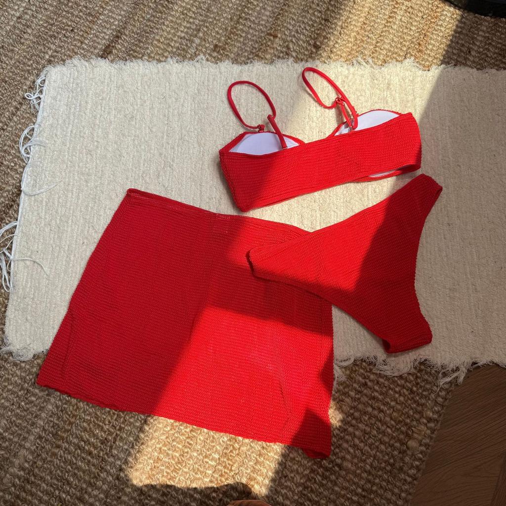 2026 Beach Vacation Three-piece Short Skirt Swimsuit Bikini