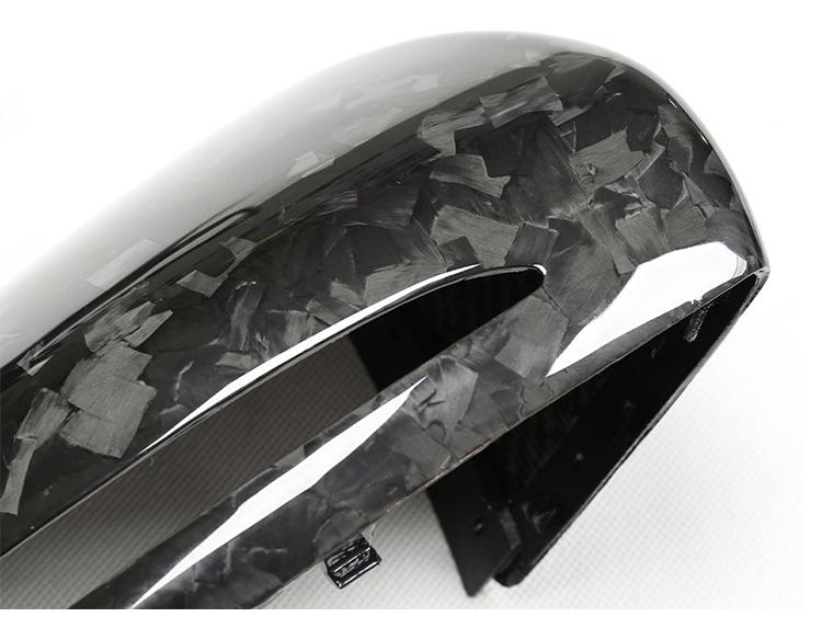Left-Hand Drive Dry Carbon Fiber Rearview Mirror Cover for Mercedes-Benz B, C, E, S, GLC, GLA, CLA, CLS, W205 Models