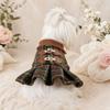 Plaid Tweed Pet Skirt Dress Maltese Bichon Frise Dogs Cats Warm Winter Outfit