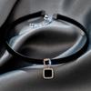 Accessories PU Collar Korean Style Jewelry Women Choker Glitter Zircon Necklace Punk Necklace
