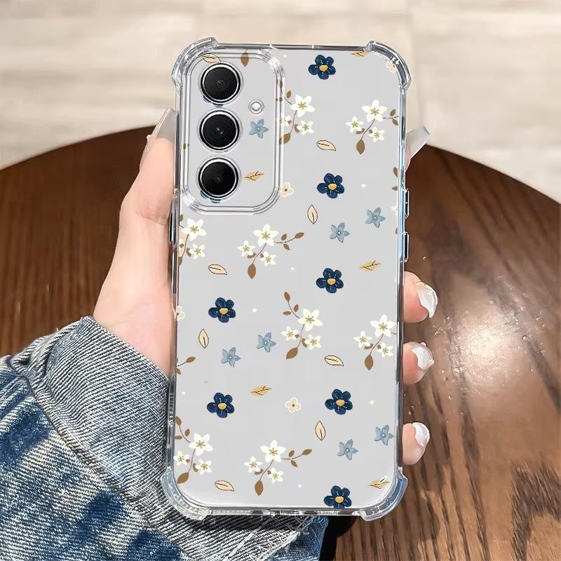 Processing gentle wind floral transparent iPhoneAIR mobile phone case Apple 15Pro soft case anti-drop protective case