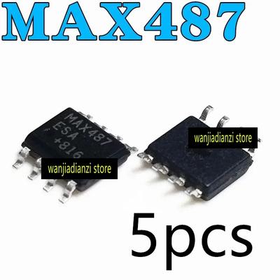5pcs Original MAX487ESA SOP8 RS-422/RS-485 MAX487 Transceiver Chip SOP8, 8feet, Low Power Transceiver