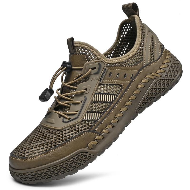Fashion Italian Brand Men's Outdoor Mesh Casual Shoes High-quality Handmade Soles Men's Hiking Camping Shoes Versatile Summer Sandals