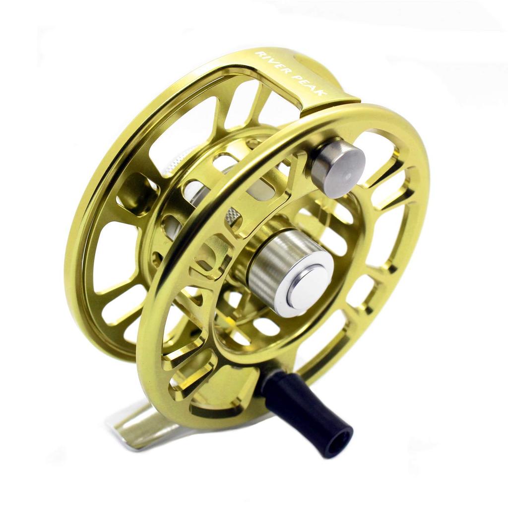 Carretel de mosca river peak evo (#24, amarelo bambu)