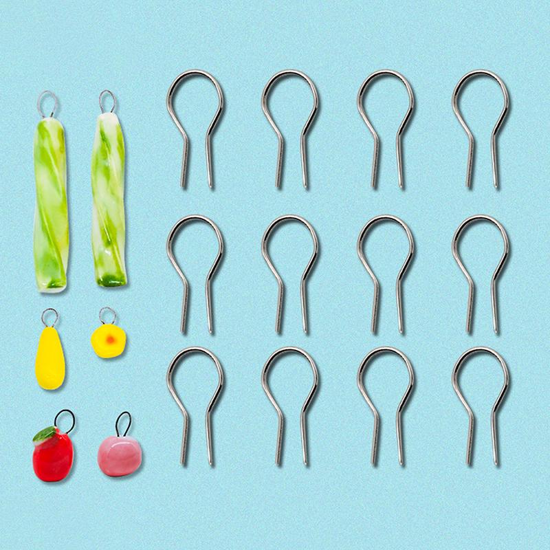 50/100Pcs Pottery Hanging Burning Needle Ring High Temperature Resistant Material DIY Ceramic Jewelry Hanging Ring Pottery Tools