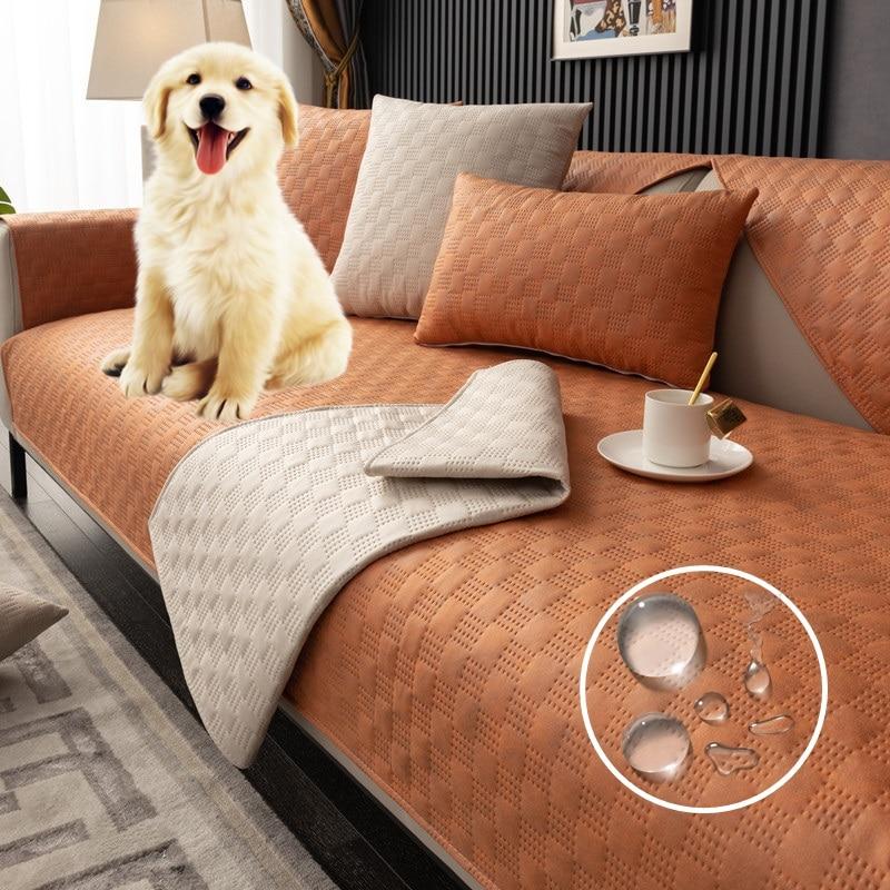 Water Repellent Cool Summer Sofa Cover Non Slip Sofa Towel Anti Cat Scratch Pet Dog Kid Mat Luxury Home Decor