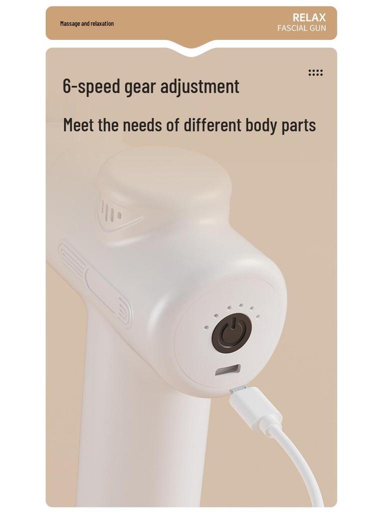 Portable Silicone Mini Fascia Massager for Women - Handheld Electric Massage Gun