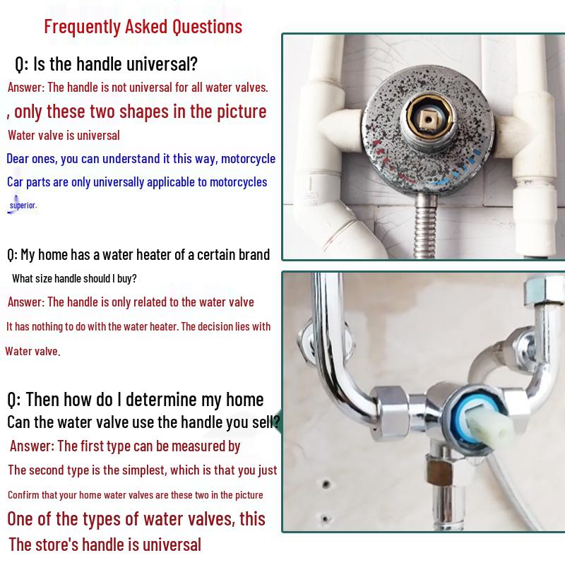 Wall-Mounted Universal U-Shaped Electric Water Heater Mixer Valve Handle - Electroplated Alloy
