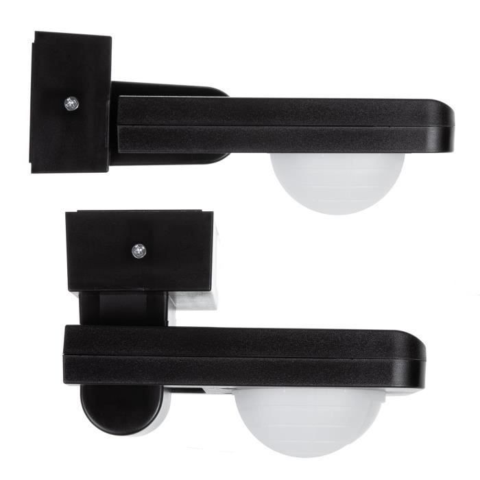 Capteur de mouvement infrarouge avec capteur crépusculaire maclean mce243 b jusqu'à 20m capteur ip65 max 2000w (noir)