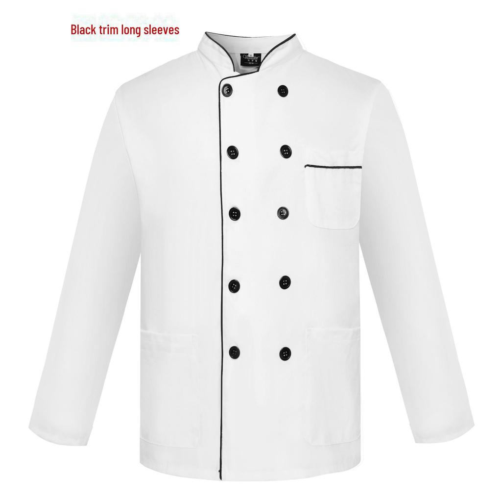 "Unisex Long Sleeve Chef Uniform for Autumn & Winter - Ideal for Hotels, Restaurants, and School Canteens"