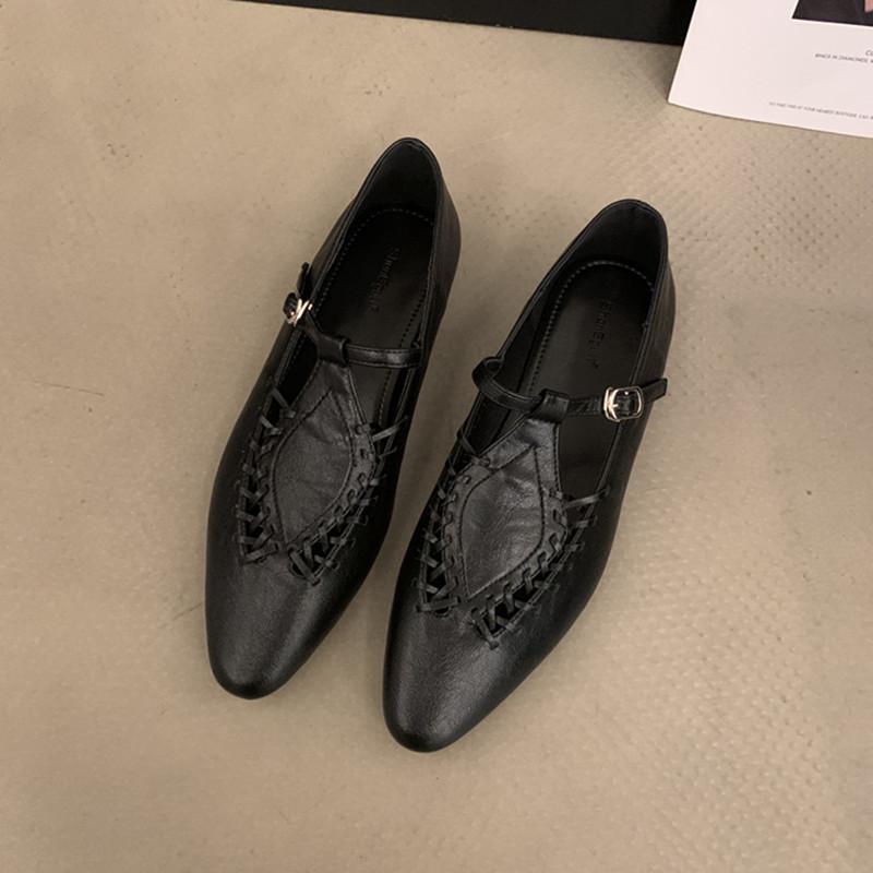 Bailmos Women Pointed Toe Flats Shoes Women Casual Dress Loafers Shoes 2025 Fashion Autumn New Walking Shoes Designer Female