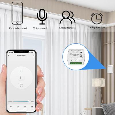 Tuya ZigBee/WiFi Smart Vorhangschalter Mini-Modul Für Rollladenmotoren QS-S10-C04/ECC02 Schalter Unterstützen Alexa Google