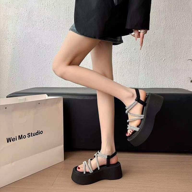 Super hot fashion summer with skirt beautiful platform Roman sandals popular sandals women's 2025 new summer and autumn