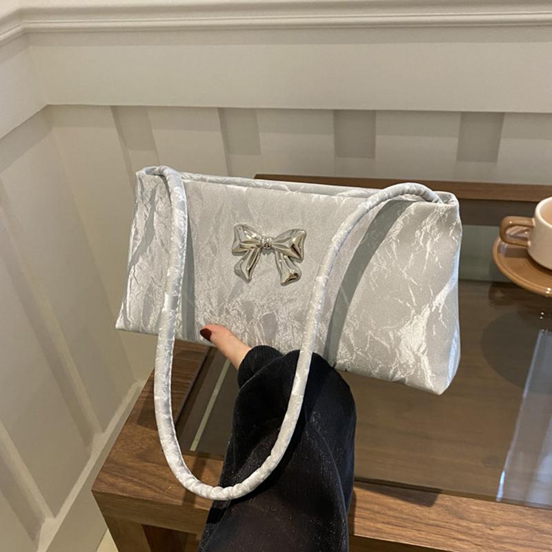 Fashion Bow Decoration Women's Shoulder Bag For Daily Used Square Casual Ladies Handbags Designer Underarm Bags AVE