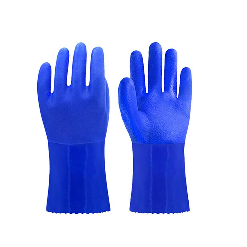 Guge 840937391 Thickened PVC Oil-Resistant Work Gloves