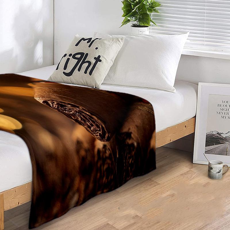 Coffee Bean Cigar Blanket Soft Comfortable All Seasons Perfect Sofa Office Naps Trips Birthday Gift Christmas Present