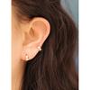 14K Mini Earlobe One-Touch Ring Piercing Earrings