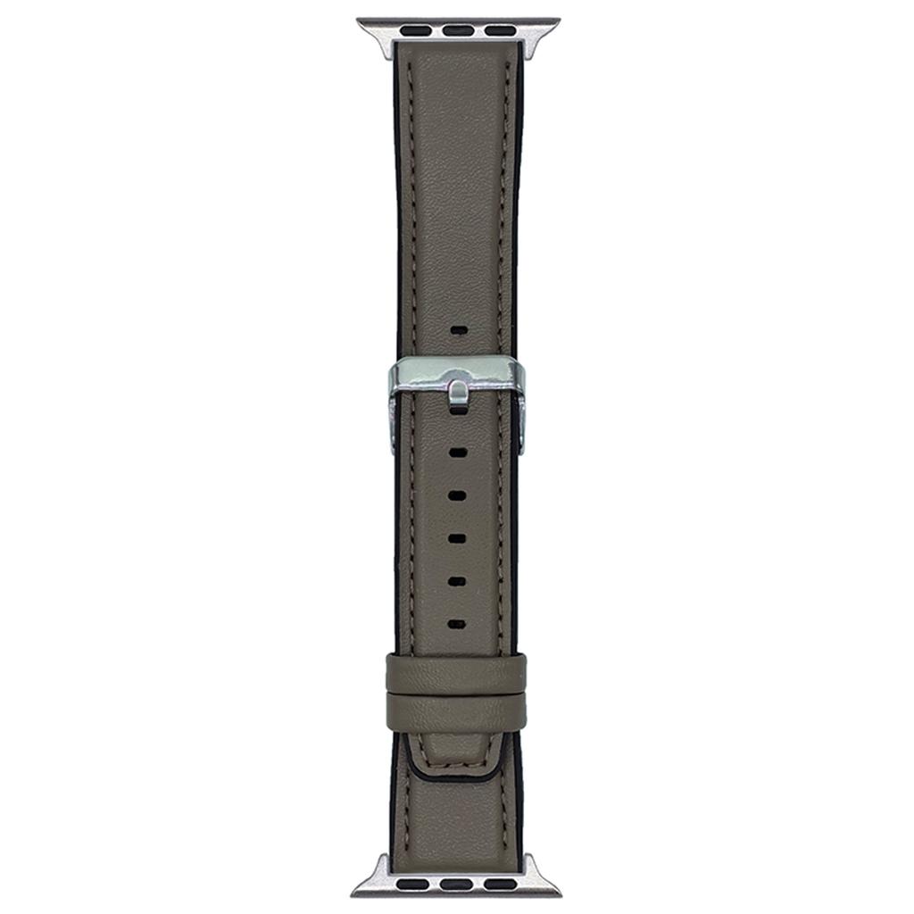 Watch Band for Apple Watch Series 10 Ultra 9 8 7 SE 6 5 4 3 2 1 46mm 49mm 45mm 44mm 42mm Napa Texture PU Covered Silicone Strap