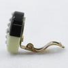 Chanel COCO Mark Earring By Color Black / White plastic/Plated Gold 6.9g Women Used