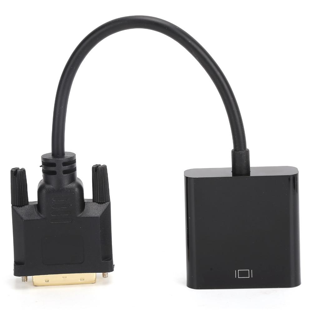 DVI 24+1 to VGA DVI-D to VGA Adapter Plug and Play Conversion Cable  for Desktop Tablet Computer