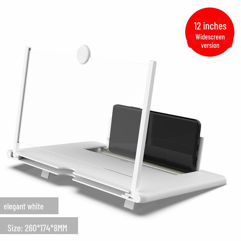 

Усилитель экрана мобильного телефона F3 с HD-видео, выдвижной лупой 10 /12 и настольной подставкой 12 inches белый